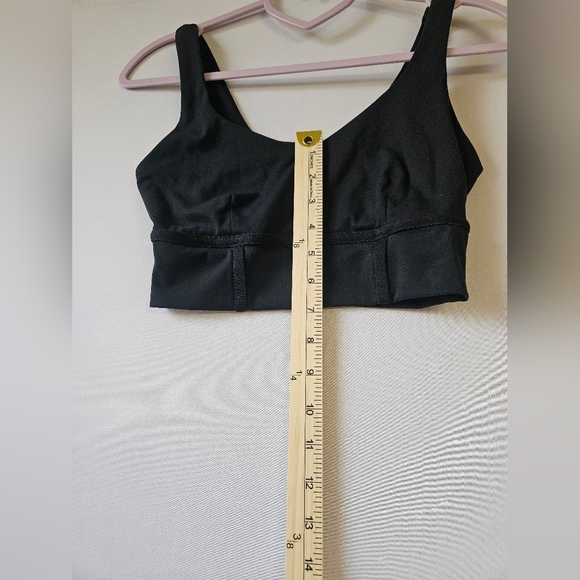 JoyLab -XS Black Sports Bra with Wide Straps and Scoop Neckline - Picture 4 of 5